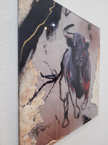 “the First Bull” Halls Of Bulls Original Artwork – Art Of Chuck Styles