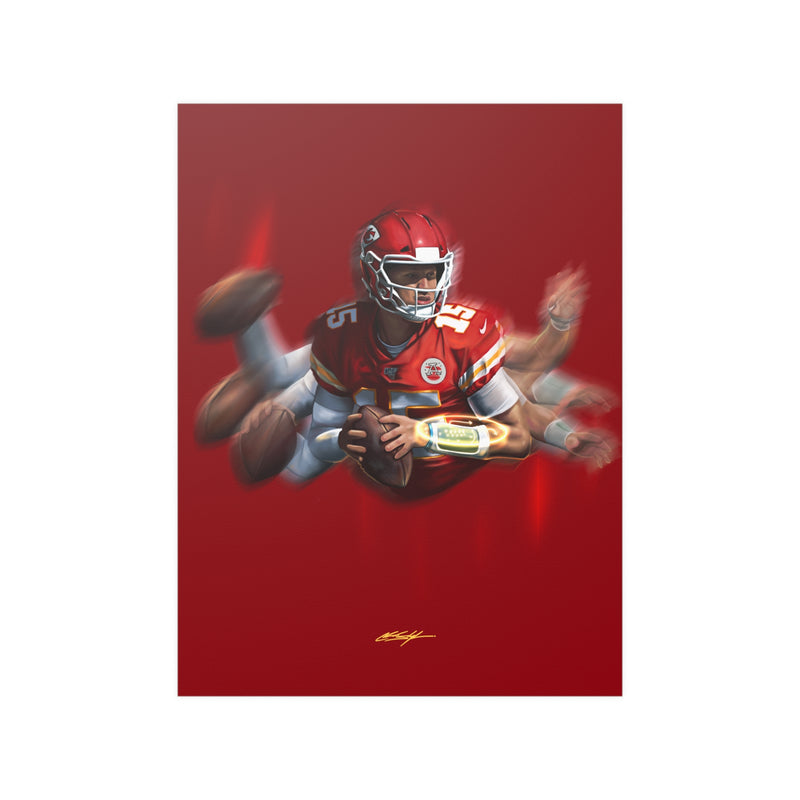 Pat Mahomes Satin Poster