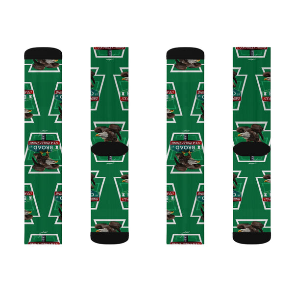 It’s A Philly Thing | Eagles on Broad  Socks Green