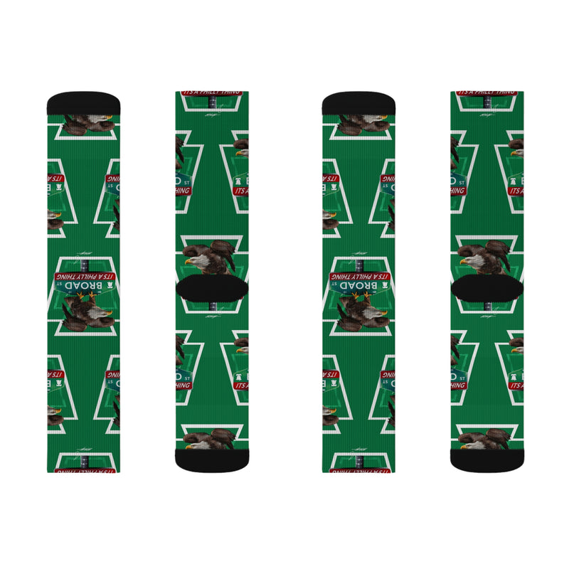 It’s A Philly Thing | Eagles on Broad  Socks Green