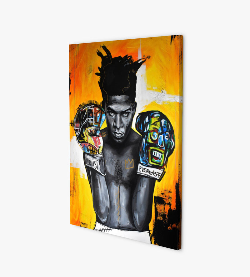 Basquiat with Gucci Ghost boxing gloves